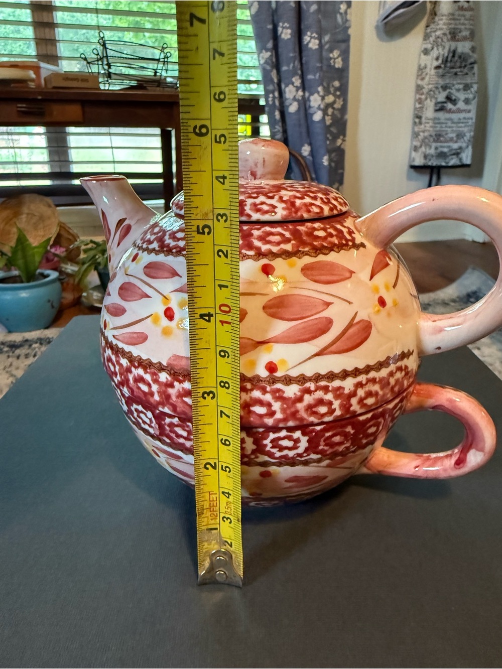 Temp-tations by Tara Pink and Rose Floral Teapot with cup - Picture 2 of 9
